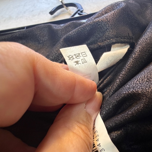 Bluenotes Leggings Womens Size XL Black Faux Leather Goth Bikercore Classic - Picture 6 of 10